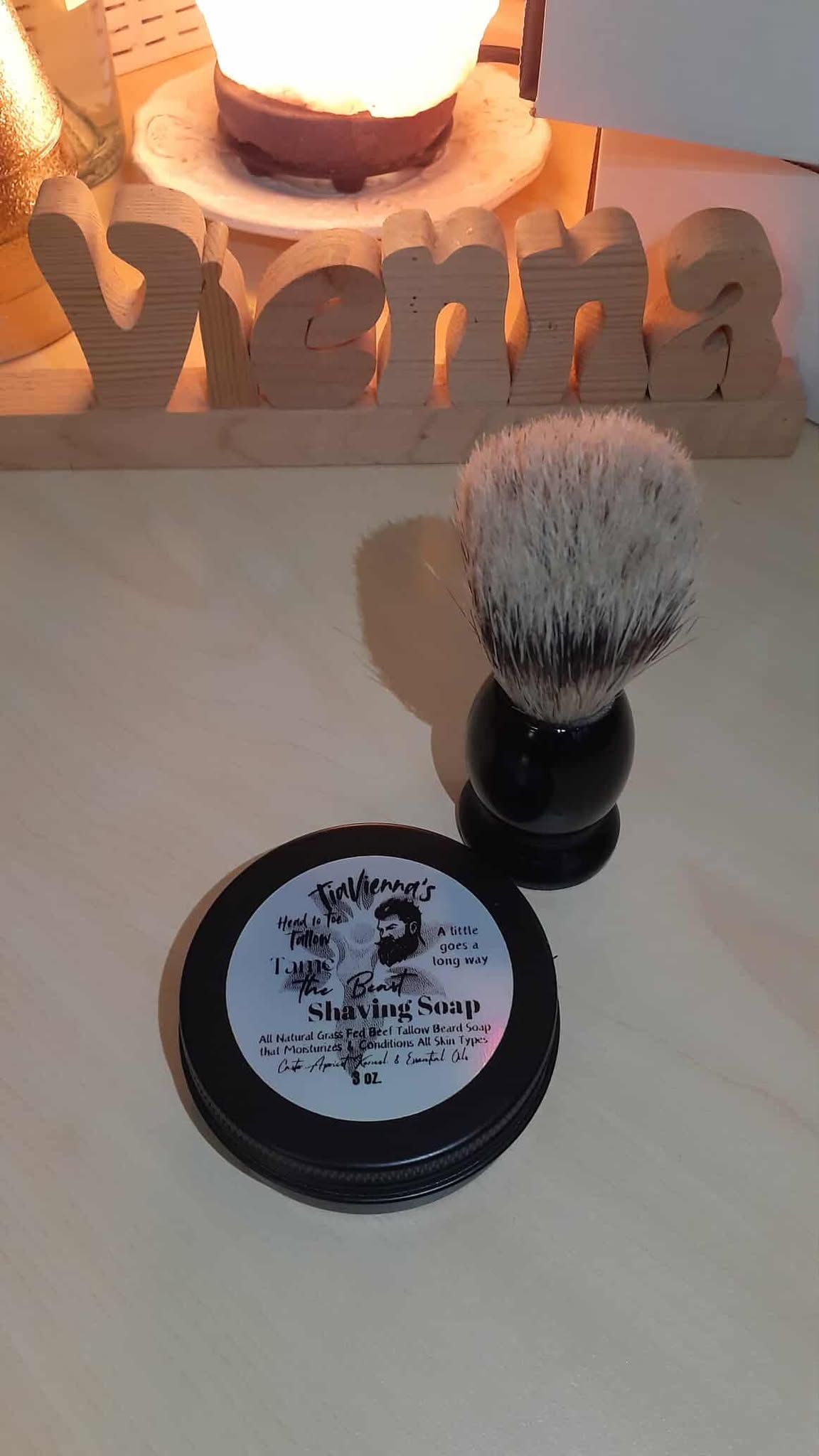 .Beast Shaving Soap Tin with Brush 3.oz